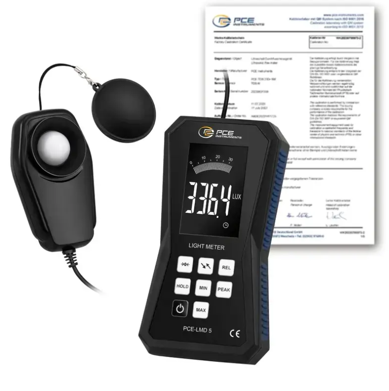 Luxmètre PCE-LMD 5-ICA avec certificat d'étalonnage ISO